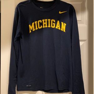 Nike dry fit University of Michigan long sleeve